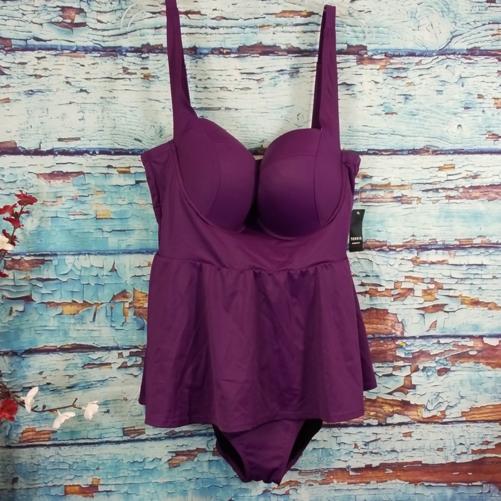NWT Torrid Purple bathing suit size 2/xxl